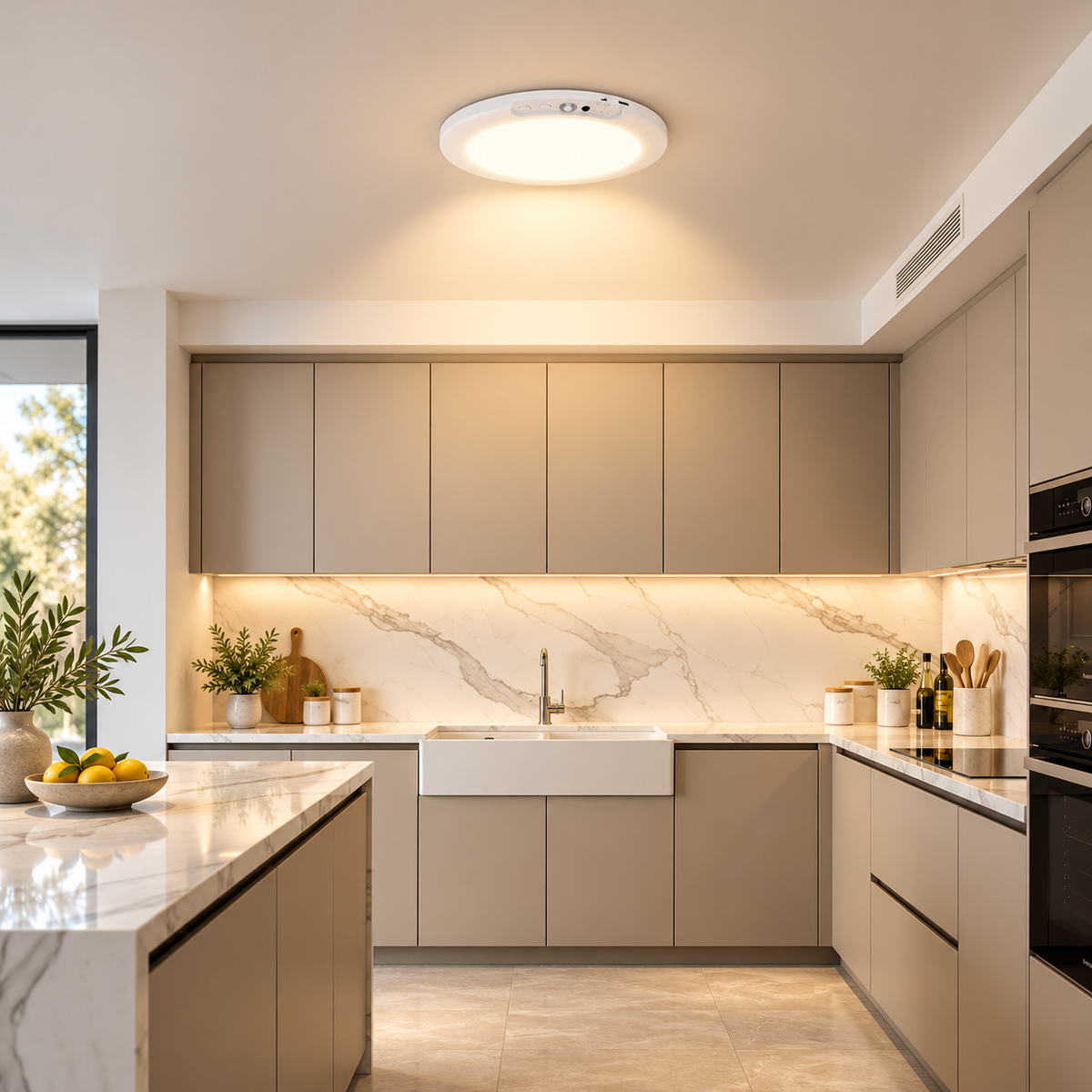 Rechargeable Motion Sensor Ceiling Light with Remote